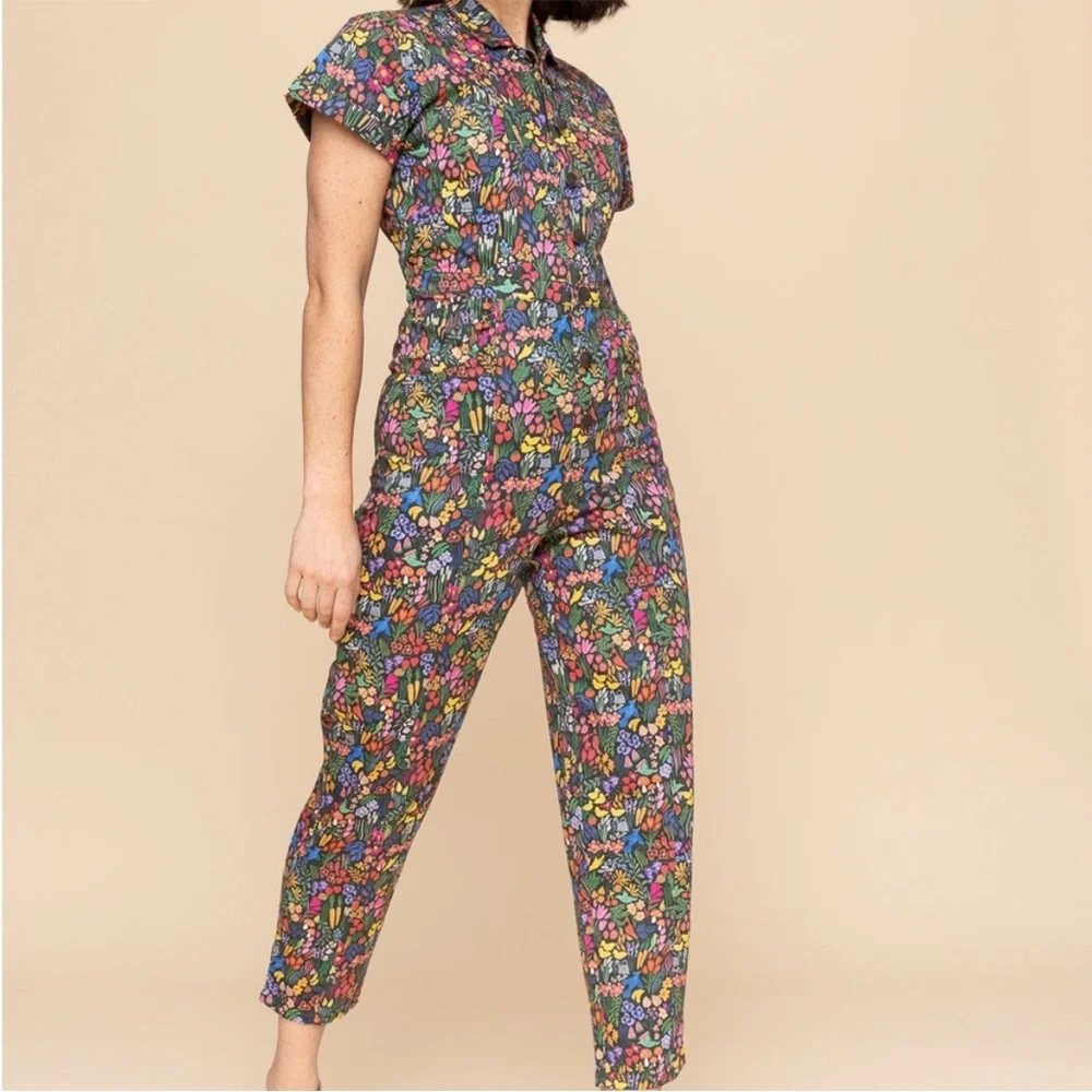 Mixed By Nasrin Classic Jumpsuit In Secret Garden Medium - Picture 1 of 5